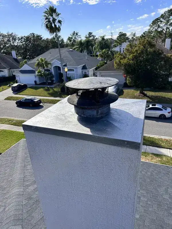 New chimney cap professionally installed